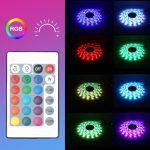 RGB Şerit Led Tek Çip 5 Metre Kumandalı 12VDC Adaptörlü - Görsel 3