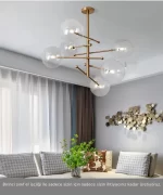 Cam Küre Baloncuk Sarkıt Avize Aydınlatma