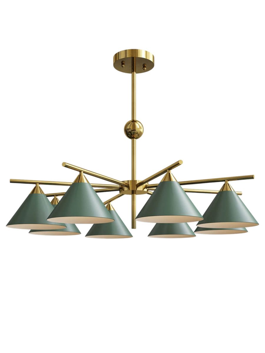Konik-Başlıklı-Yeşil-LED-Sarkıt-Avize-01 (1) Ters Konik Dekoraif Avize