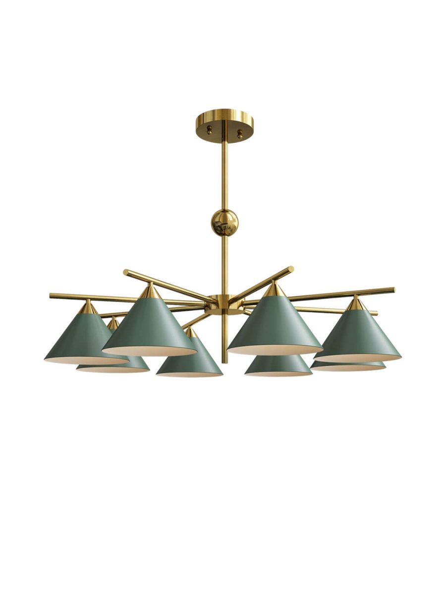 Konik-Başlıklı-Yeşil-LED-Sarkıt-Avize-02 (1) Ters Konik Dekoraif Avize