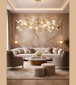 Artistic Seramik Yaprak Dekoratif Modern Eskitem Sarkıt Lüks Avize - Görsel 2