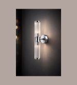 İkili Cam Boru Dekoratif Krom Aplik - Görsel 2