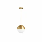 Dekoratif Sarkıt Eskitme Sarı E27Duy Gold Kablo 20cm Glop Opak Camlı 20cm Küre Tekli Sarkıt Avize NOR 1220