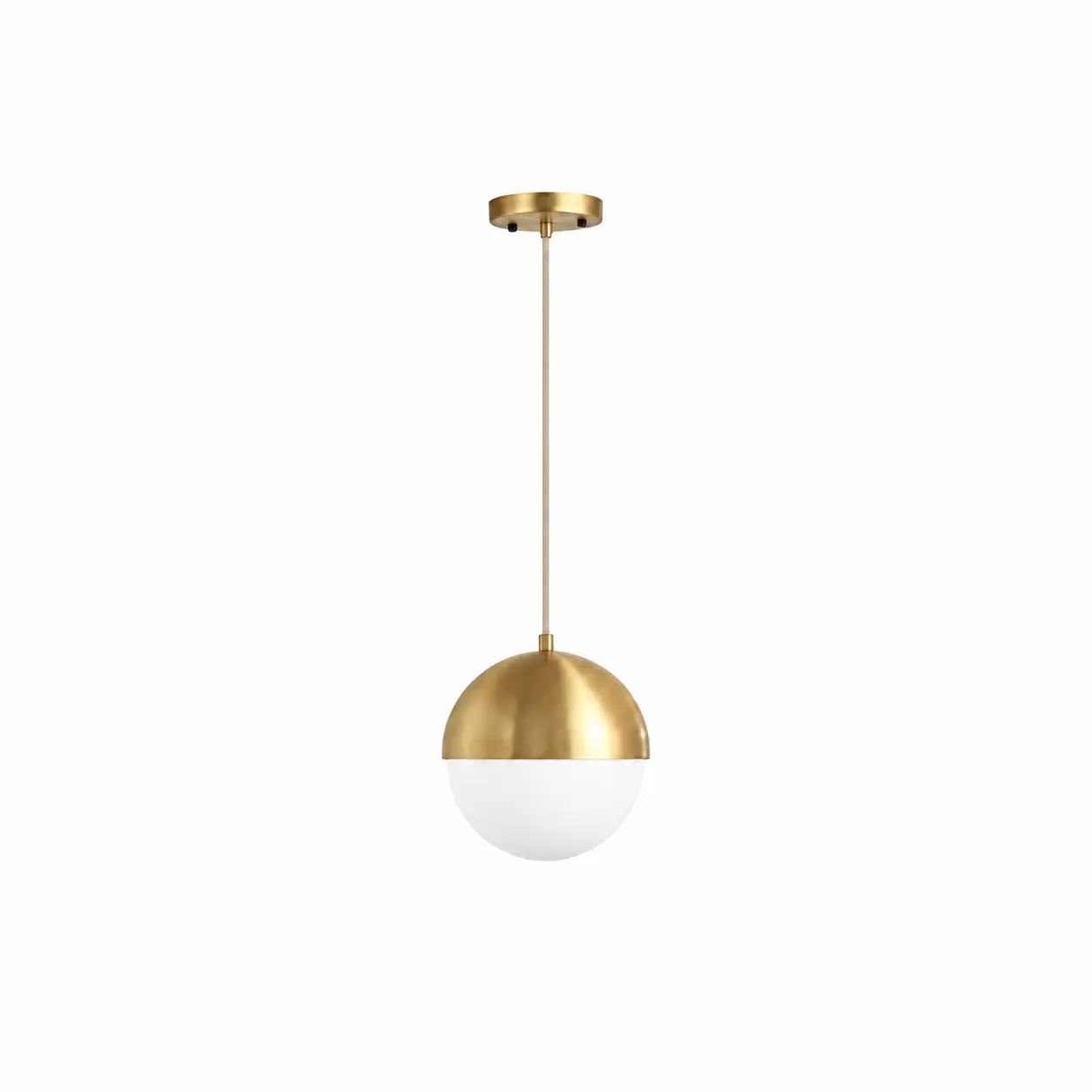 Dekoratif Glop Sarkıt Eskitme Avize E27 Duylu NOR 1020-01 (1) Dekoratif Sarkıt Eskitme Sarı E27Duy Gold Kablo 20cm Glop Opak Camlı 20cm Küre Tekli Sarkıt Avize NOR 1220 - Görsel 1